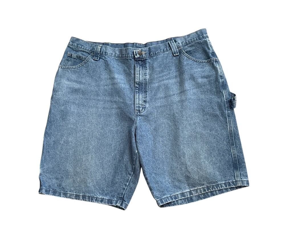 Wrangler Jean Shorts Mens 42 Utility Denim Blue Carpenter 10" Inseam